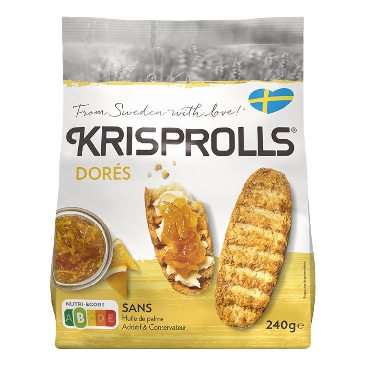 Krisprolls Swedish crusty golden breads 240g