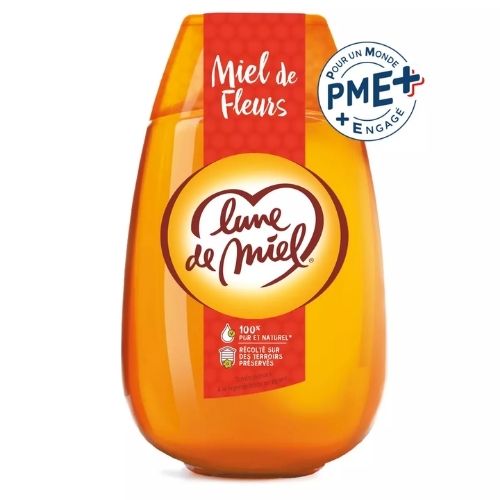 Lune De Miel Flower Honey Liquid in Measuring Bottle 500g