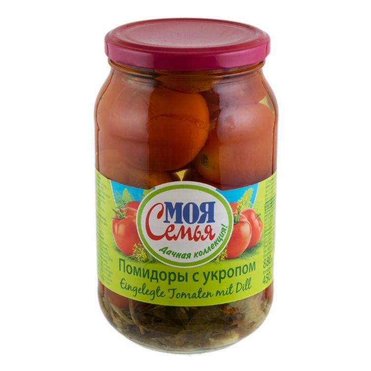 Tomatoes With Dill "My Family" 880g