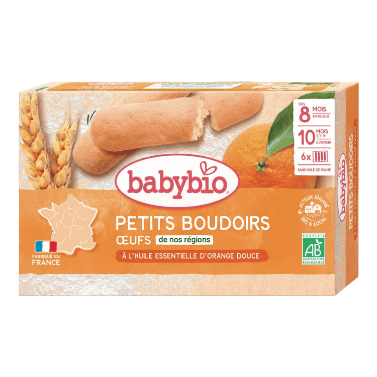 Babybio Organic Little ladyfingers with organic sweet orange essential oil from 8 months 120g