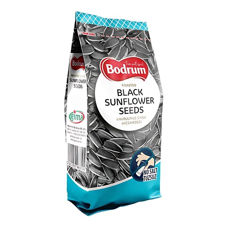 Bodrum Roasted Unsalted Black Sunflower Seeds 300g
