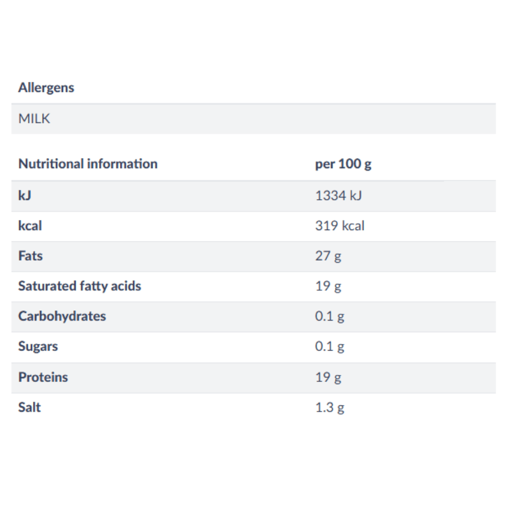 Gorgonzola DOP 27% MG cheese (+/-1kg)