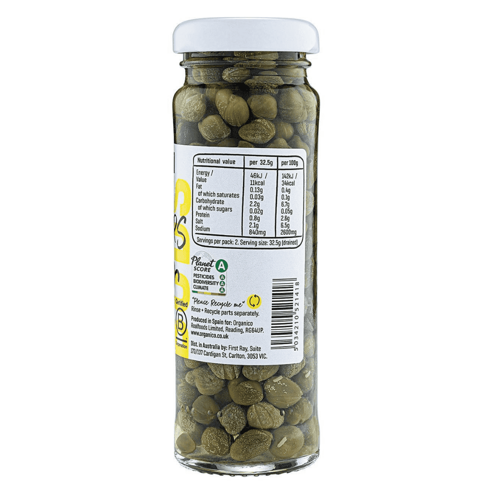 Organico Organic Capers In Brine 100g