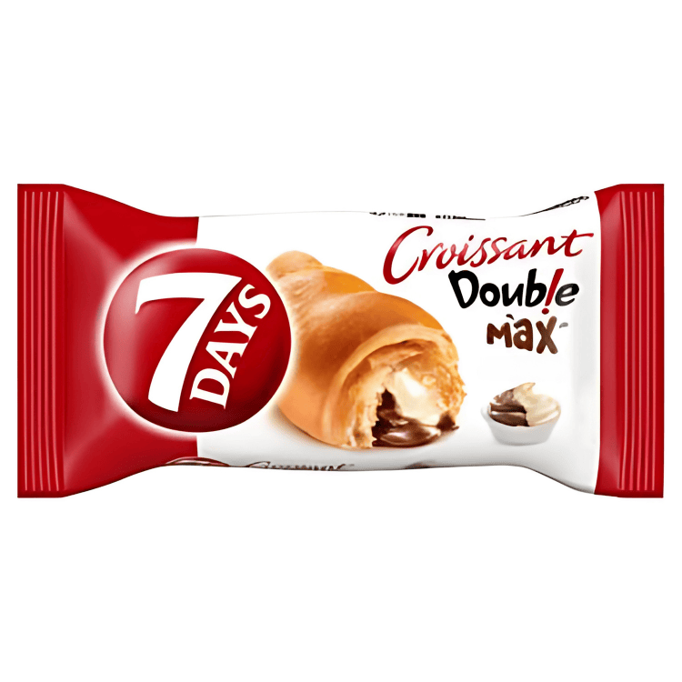 7 Days Croissant Double Max Cocoa & Vanilla Flavour Fillings 80g