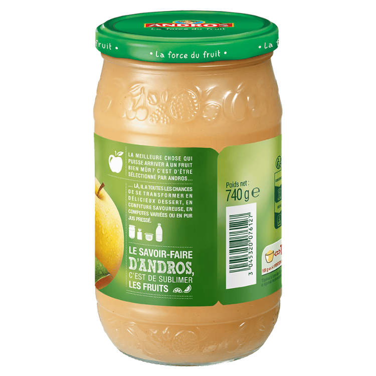 Andros Plain apple stewed with apple chunks Jar 740g