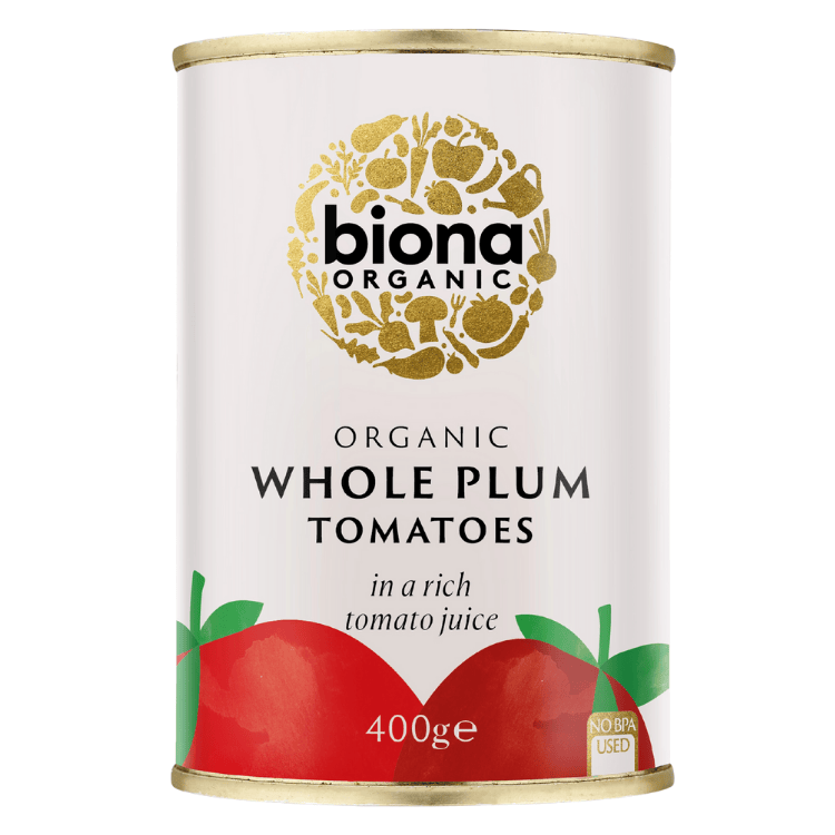 Biona Organic Whole Plum peeled Tomatoes 400g