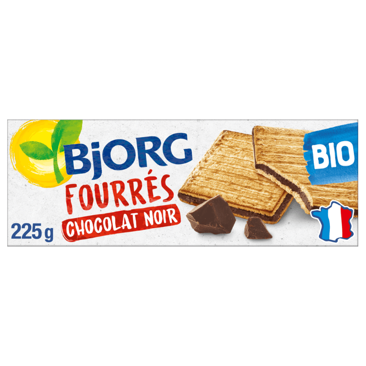 Bjorg dark Chocolate Filled Biscuits ORGANIC 225g
