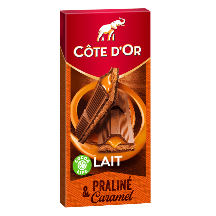 Cote d'or Milk chocolate filled with Praline & Caramel 200g