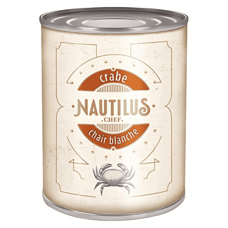Crab White meat Tin 4/4 Nautilus 800g