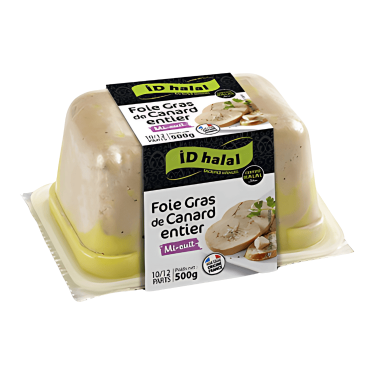 ID Halal Whole semi-cooked duck foie gras 500g
