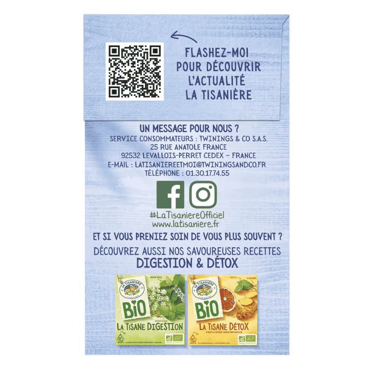 La Tisaniere Organic Night Tisane x20 sachets 30g