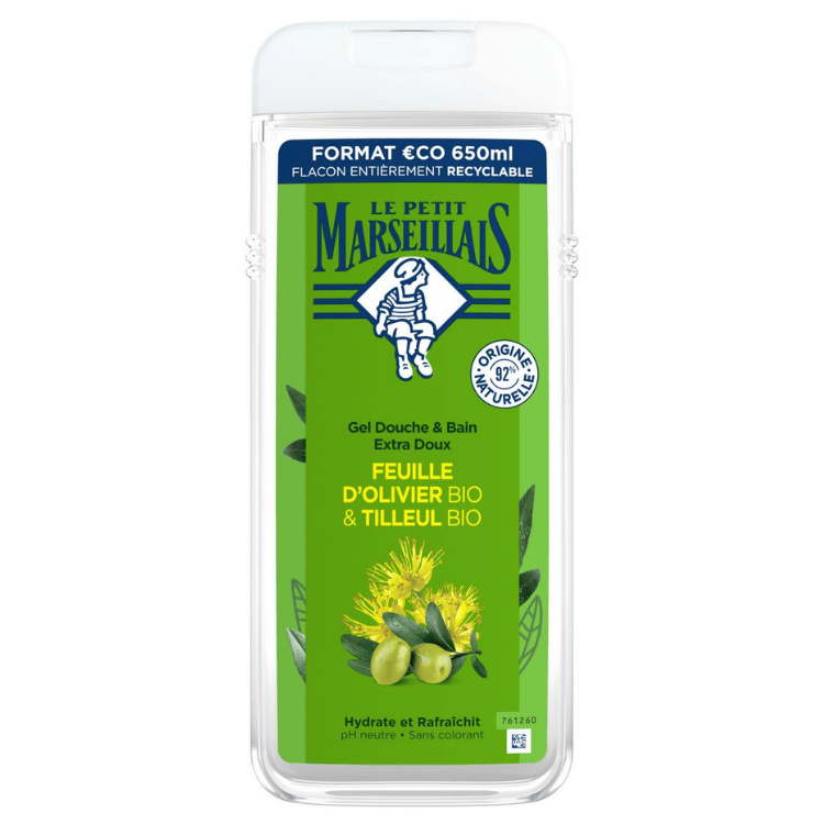 Le Petit Marseillais Organic Shower gel & bath Olive tree & Basswood 650ml