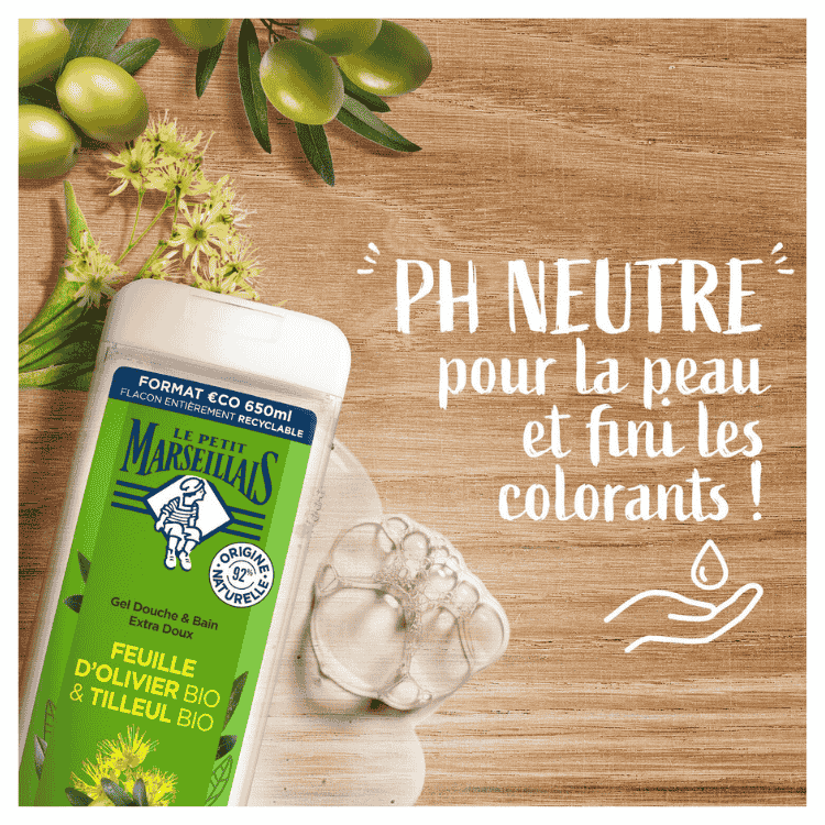 Le Petit Marseillais Organic Shower gel & bath Olive tree & Basswood 650ml