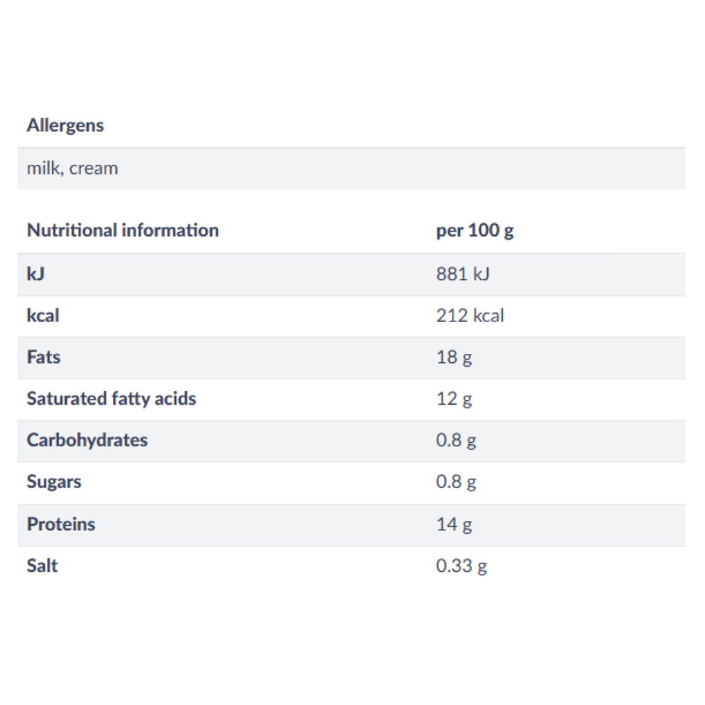 Ambrosi Mozzarella Burrata cheese 18% MG 120g