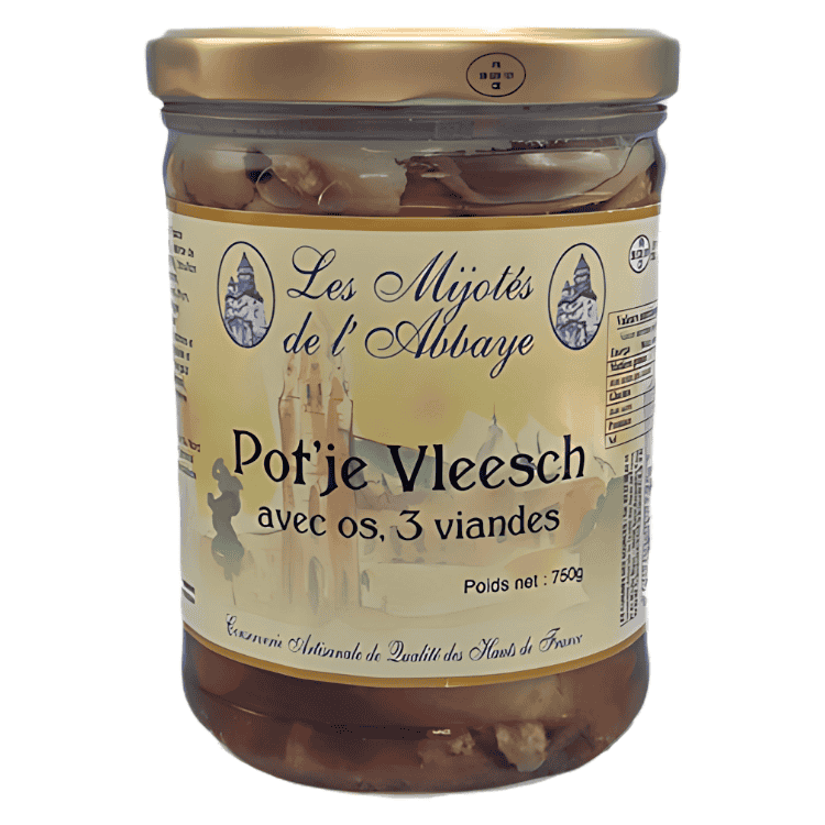 Les Mijotes de l'Abbaye Pot'je Vleesch with bones 750g