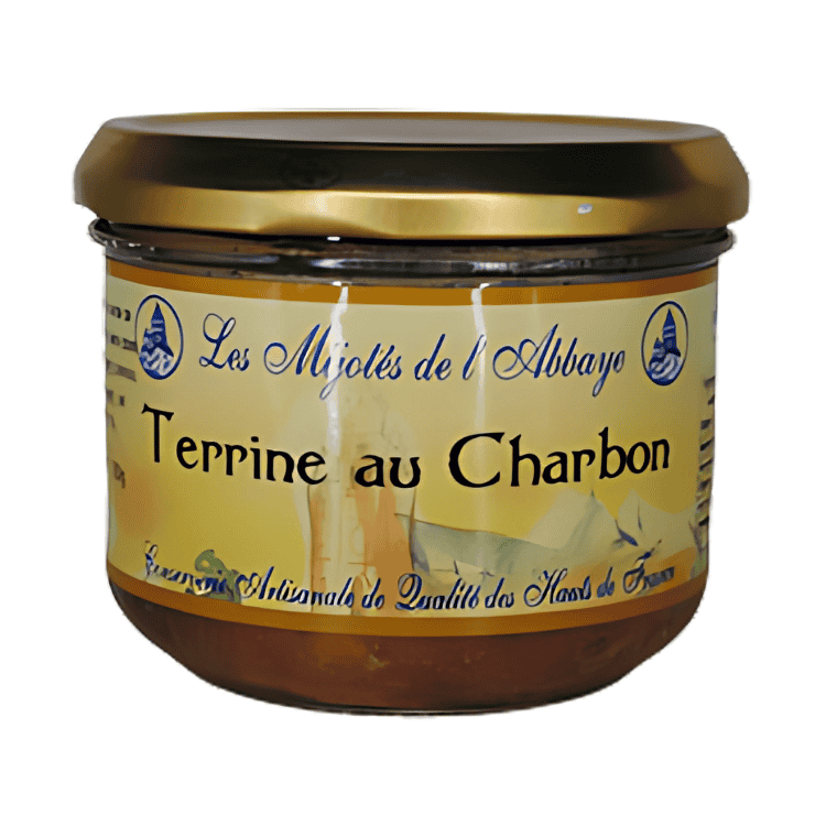 Les Mijotes de l'Abbaye Terrine with charcoal 200g