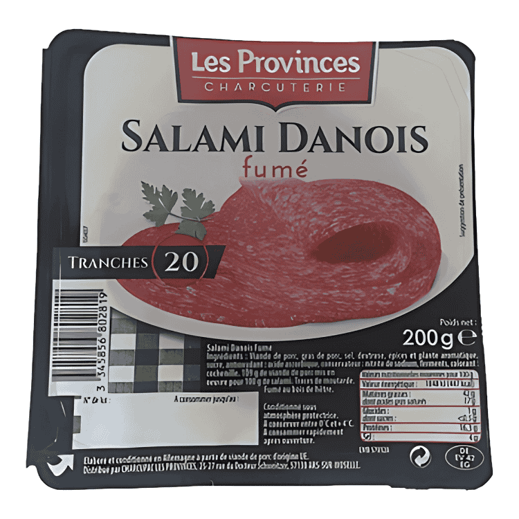 Les Provinces Salami Danios sliced meat 20's 200g