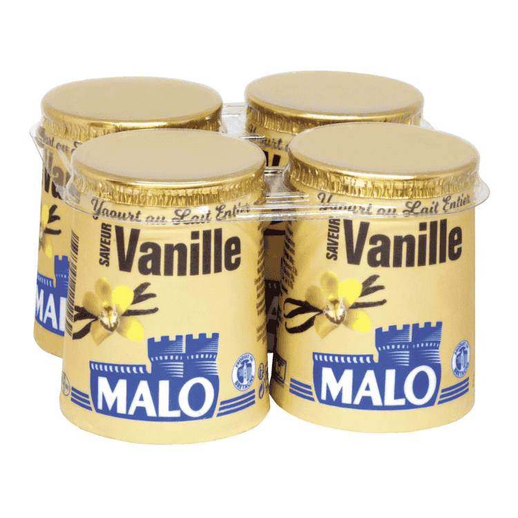 Malo Whole Milk Vanilla Yogurt 4x125g