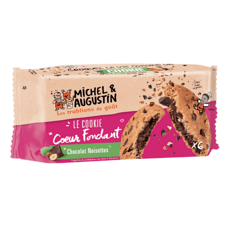Michel Et Augustin Hazelnut and Milk Chocolate Melty Middle Cookies 180g