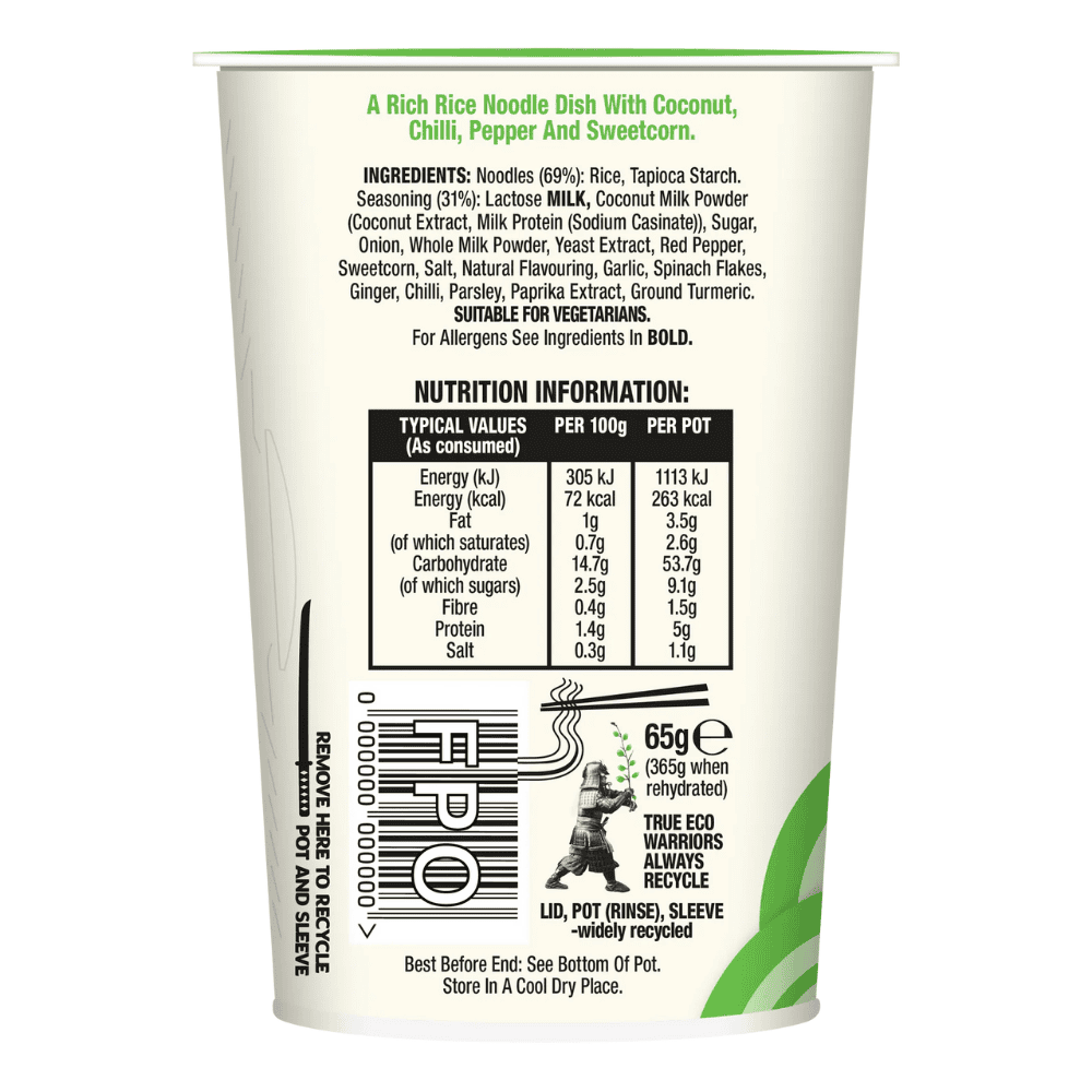 Noodles Kabuto Rice Vegetable Laksa 65g