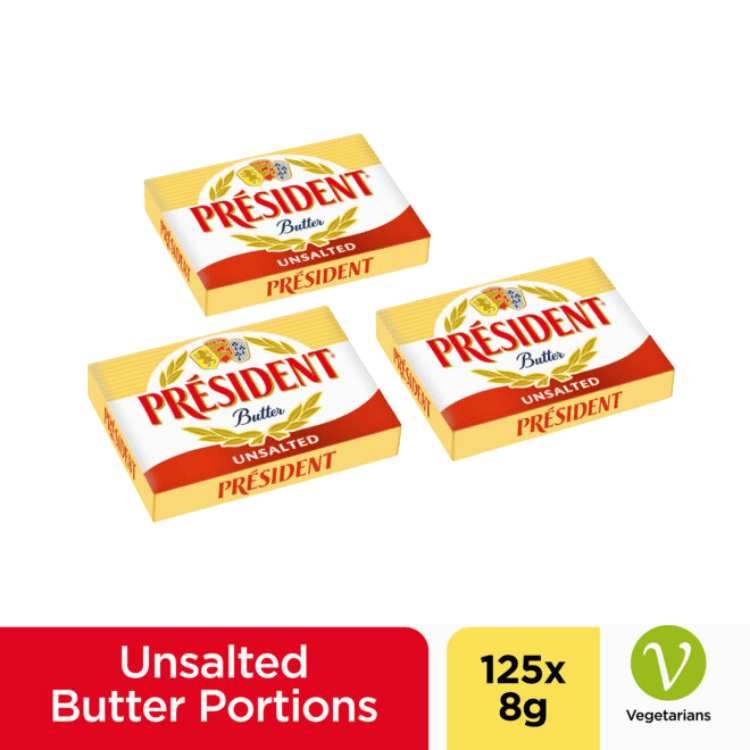President Unsalted Butter 125 x 8 g 1kg