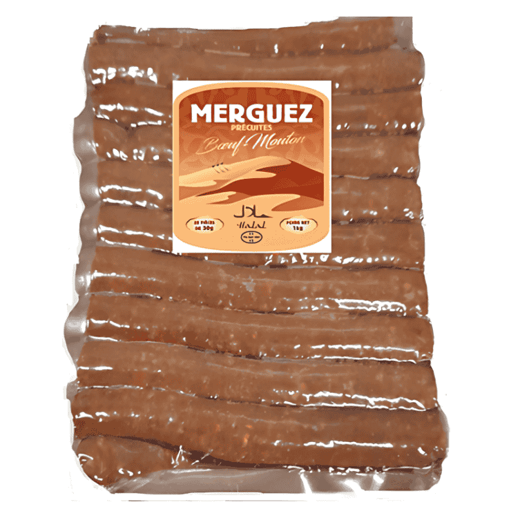 Salaisons du Mont Blanc Merguez Beef / Lamb cooked Halal  sausages Vaccumed pack 1kg