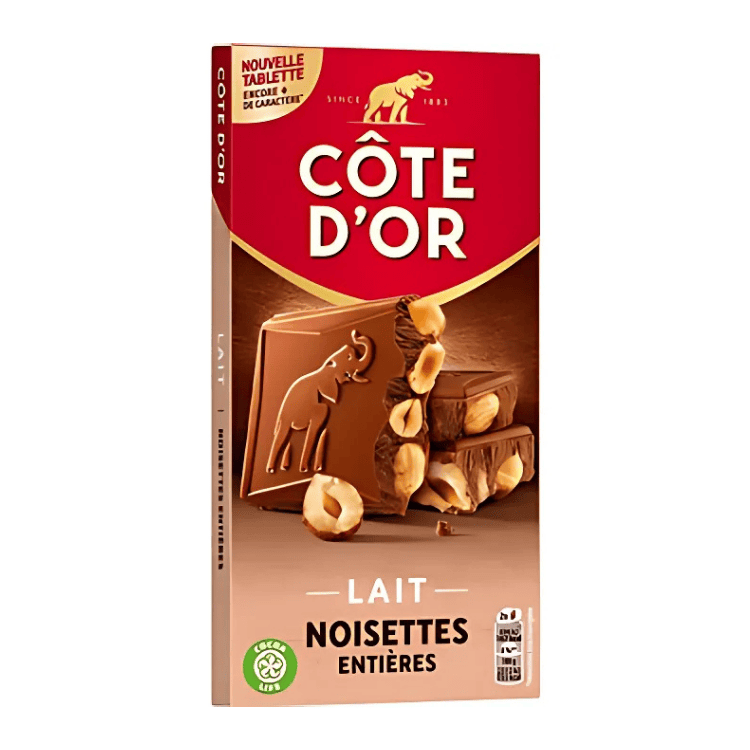 Cote d'or Milk chocolate & Whole Hazelnuts 180g