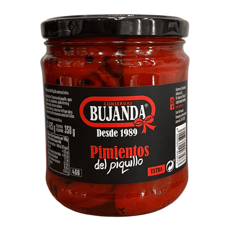 Bujanda Piquillo peppers extra (Pimientos de piquillo extra) 350g