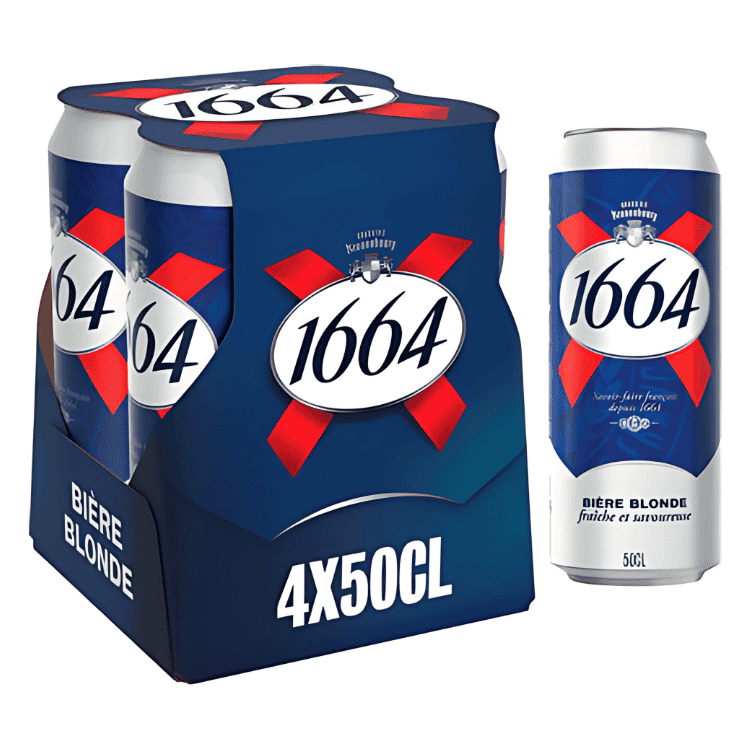 1664 Kronenbourg Blonde Beer 4x500ml – French Import