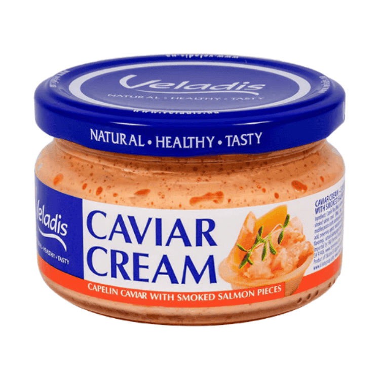 Veladis Caviar Cream Spread (Capelin Caviar with Smoked Salmon pieces) 160g