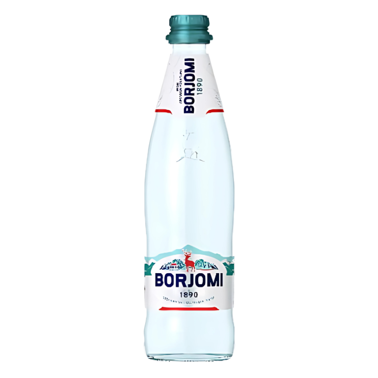Borjomi - Sparkling Mineral Water in a Glass Bottle 500ml