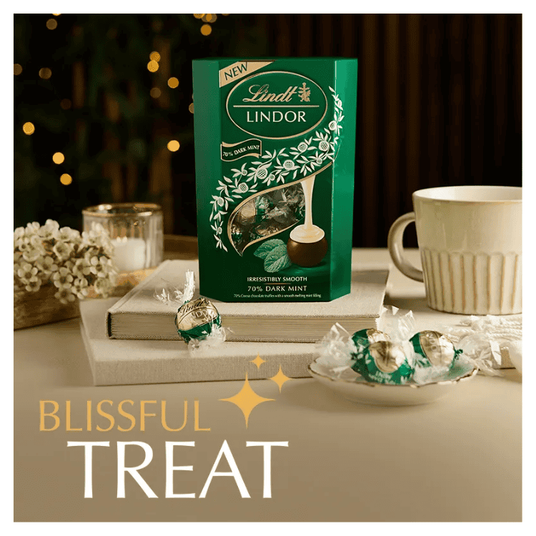 Lindt Lindor Dark Mint Chocolate Truffles 220g