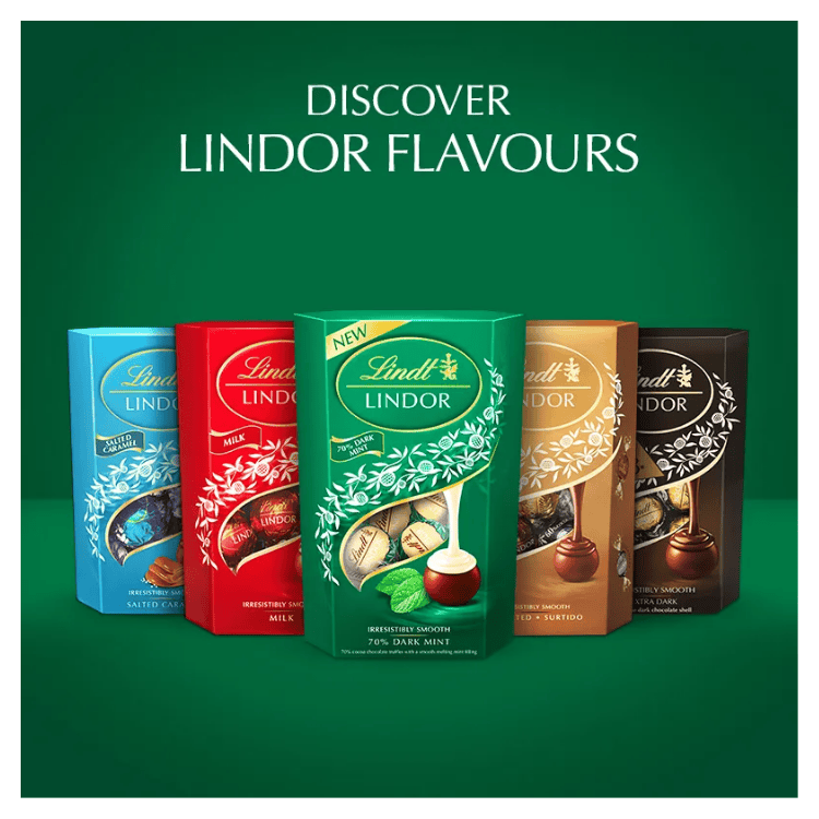 Lindt Lindor Dark Mint Chocolate Truffles 220g