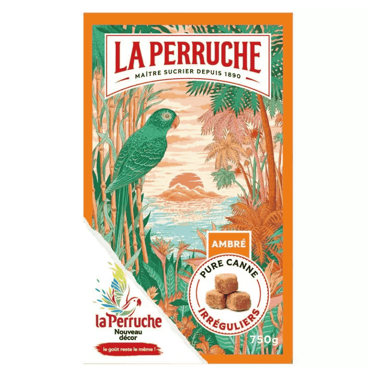 Beghin Say La Perruche cane brown sugar in cube 750g