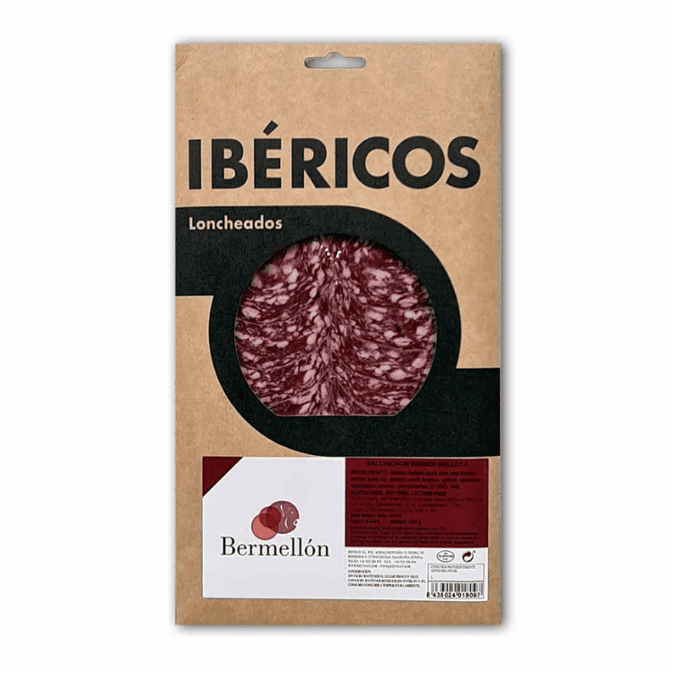 Bermellon Salchichon Iberico Bellota Sliced meat 100g