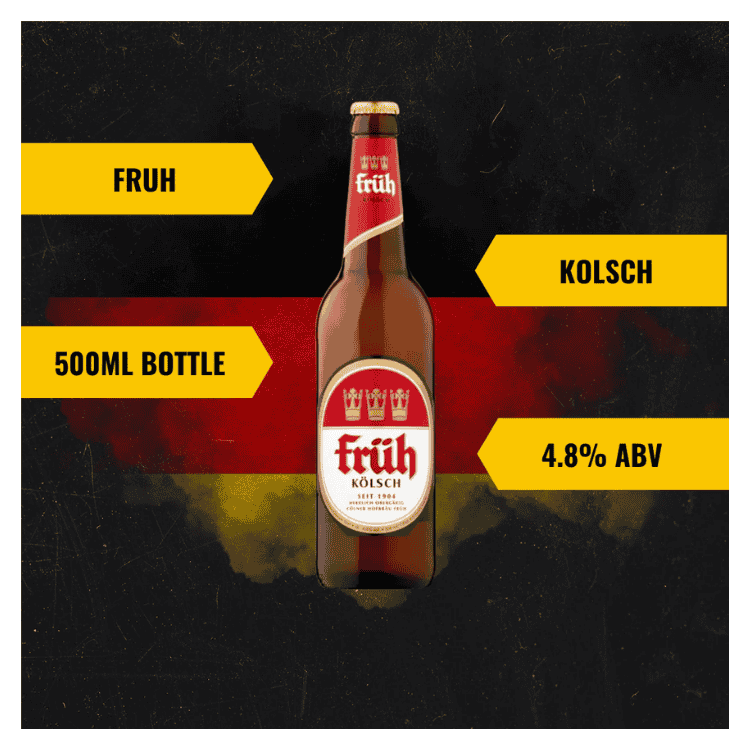 Fruh Kolsch German Lager 4.8% 500ml