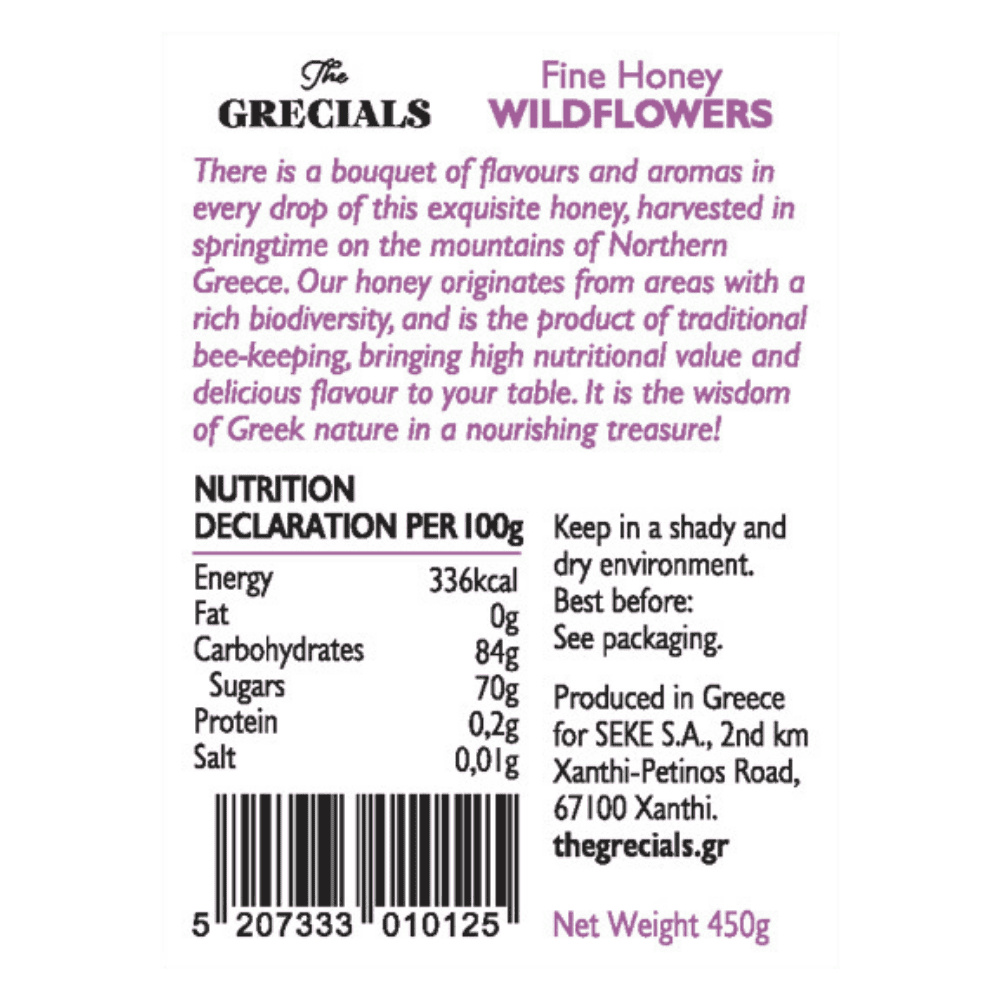 The Grecials Fine Honey Wildflowers 450g