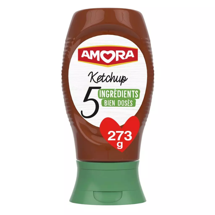 Amora 5-Ingredient Ketchup Squeeze Bottle 273g