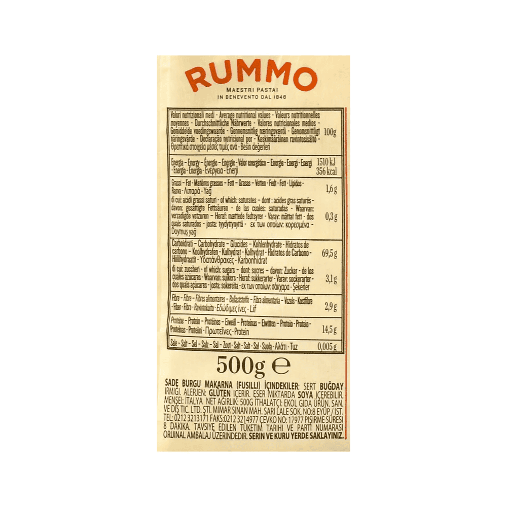 Rummo Fusilli Nº 48 pasta 500g