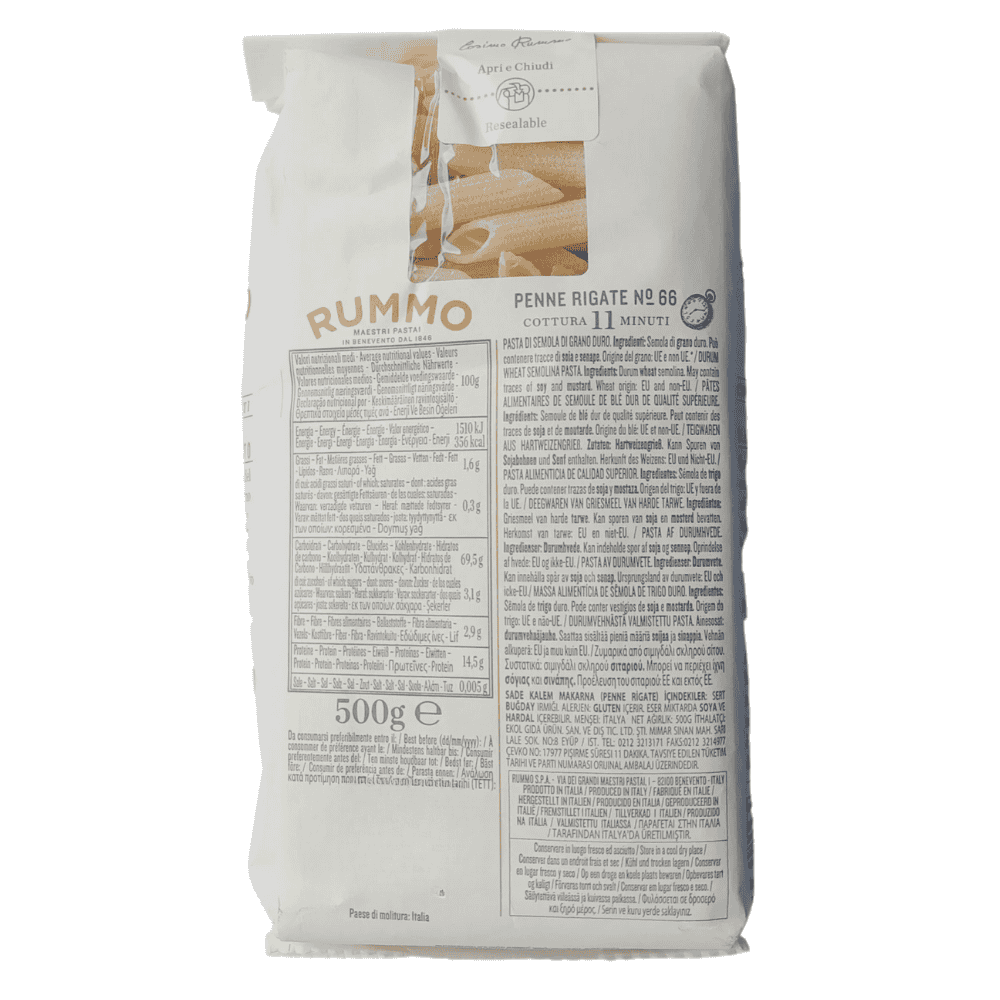 Rummo Penne Rigate Nº 66 pasta 500g