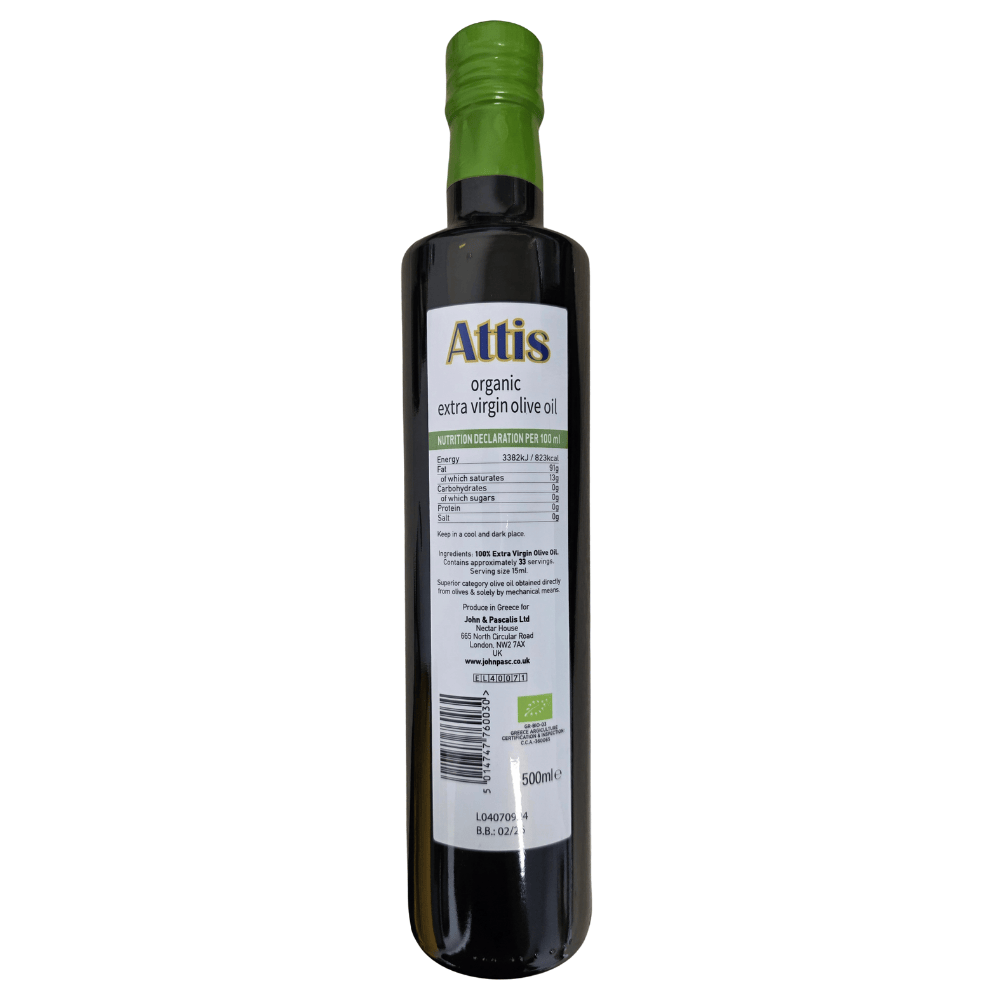 Attis Organic Extra Virgin Olive Oil 500ml