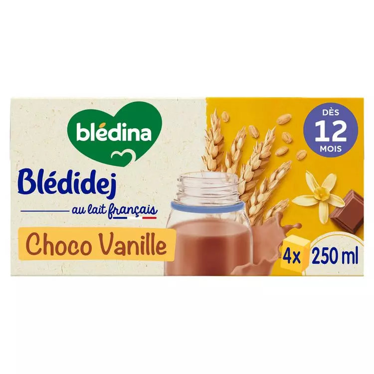 Bledina Bledidej Choco Vanilla flavor 4x250ml from 12 months