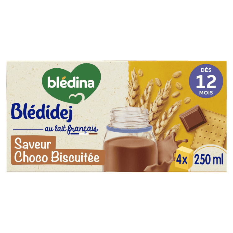 Bledina Bledidej Chocolate biscuit 4x250ml from 12 months