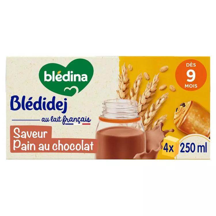 Bledina Bledidej Pain au Chocolat flavor 4x250ml from 9 months