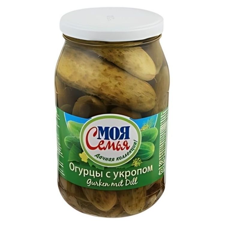Cucumbers Pickled With Dill, My Family 850g