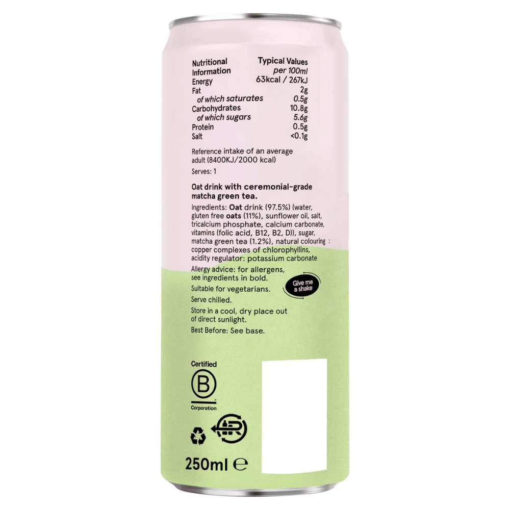 Grind Iced Oat Matcha Latte Coffee Can 33cl