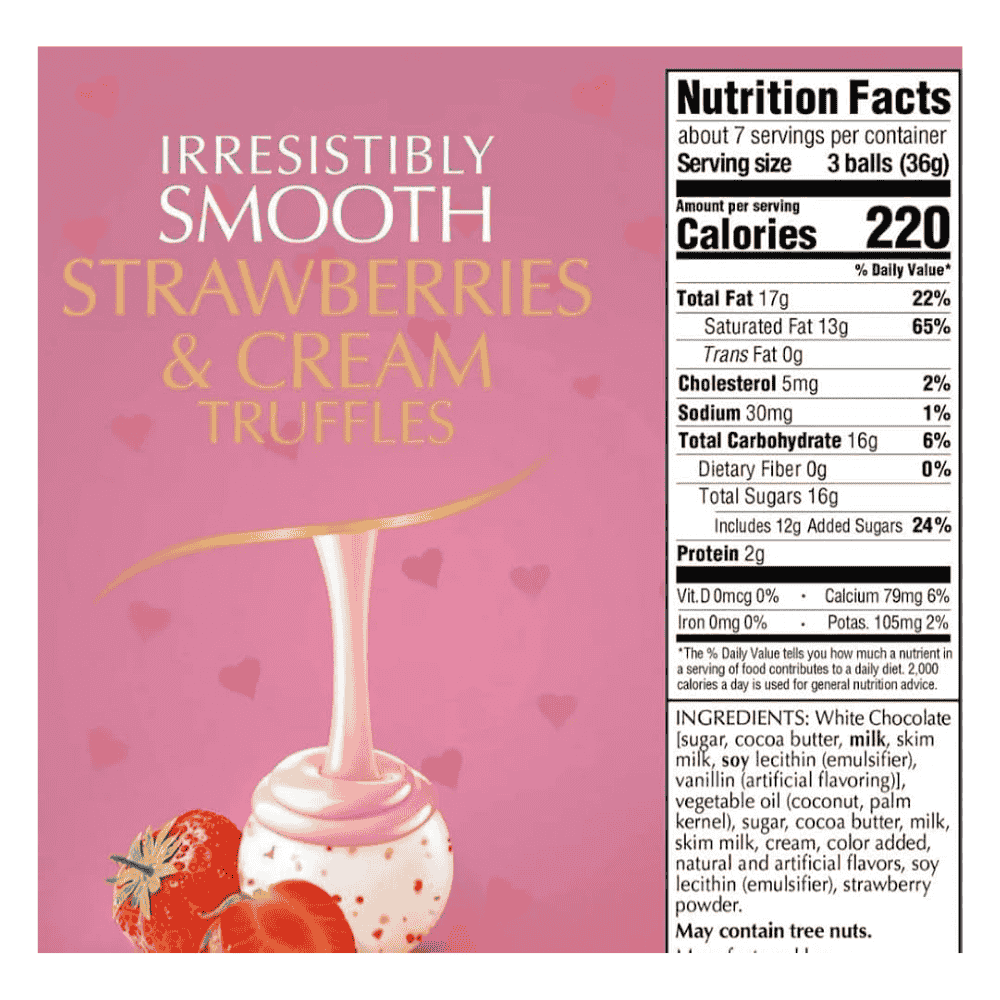 Lindt Lindor Strawberries & Cream cornet 200g