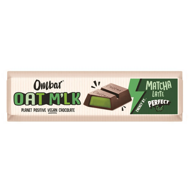 Ombar Oat M'lk Matcha Latte Filled Chocolate Bar 42g