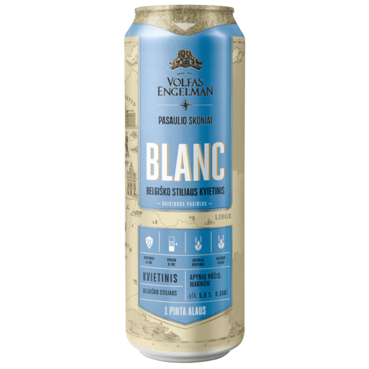 Volfas Engelman Beer blanc 5% in can 568ml