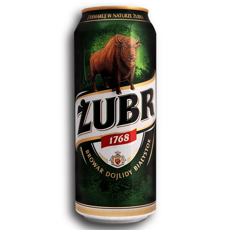 Zubr Polish Beer 6% in can 500ml